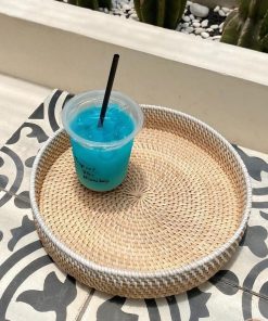 Coivibes Khay Tròn Mây Tre Đan Tự Nhiên Thủ Công Coivibes Phong Cách Boho